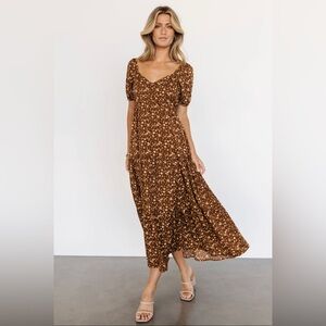 NWT Medium Baltic Born Gables Puff Sleeve Maxi Dress